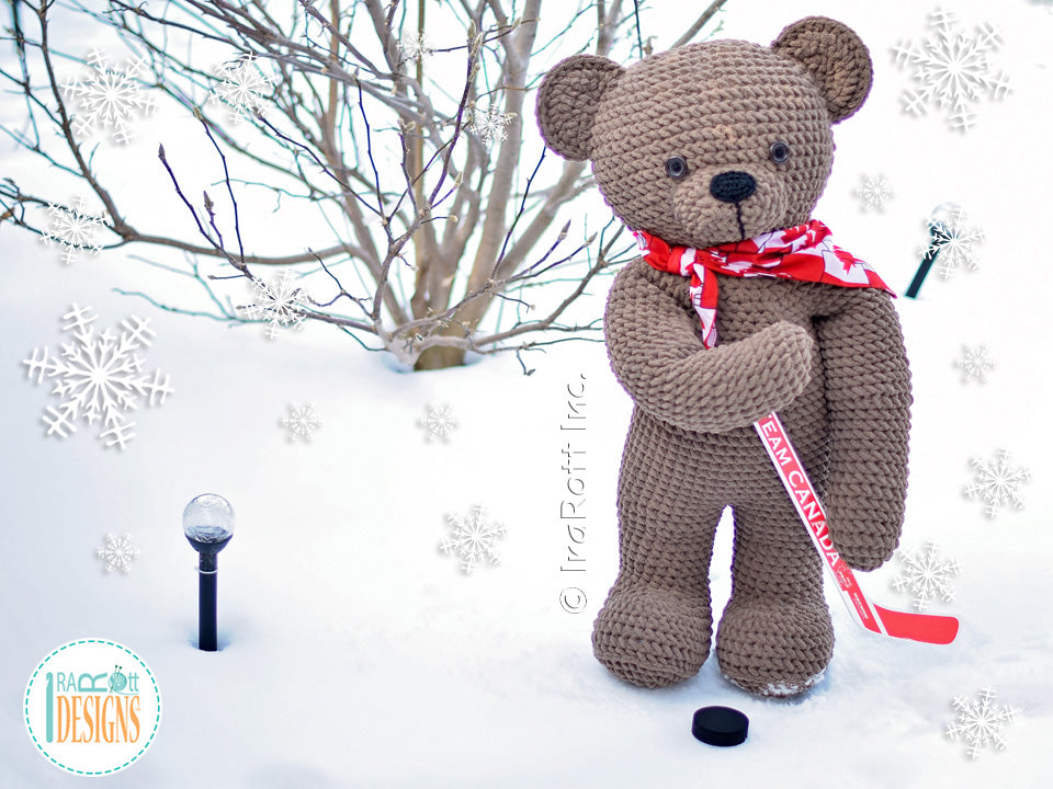 John the Canadian Bear Big Amigurumi Crochet Pattern