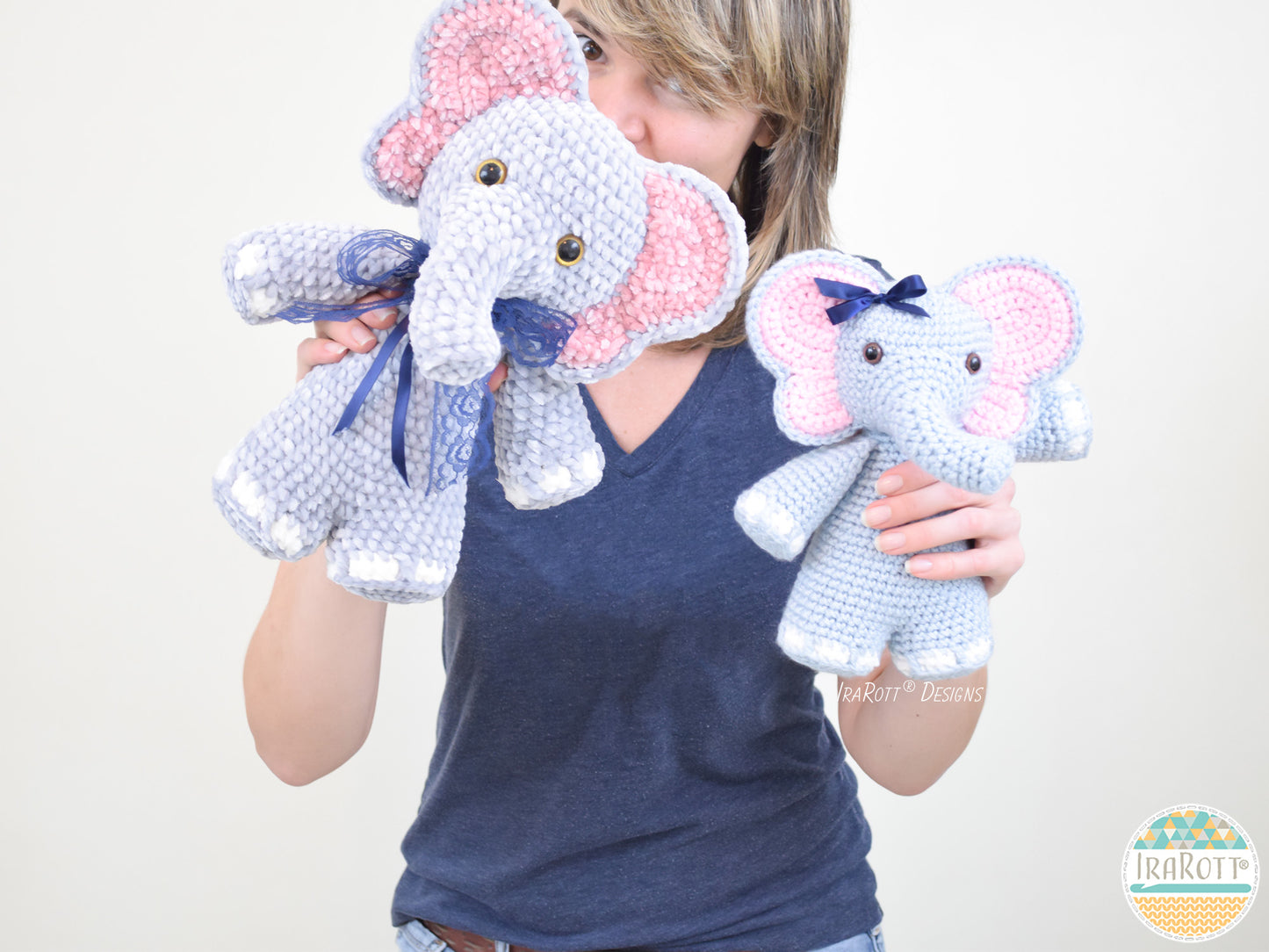 Josefina and Jeffery Chubby Little Elephants Amigurumi Crochet Pattern