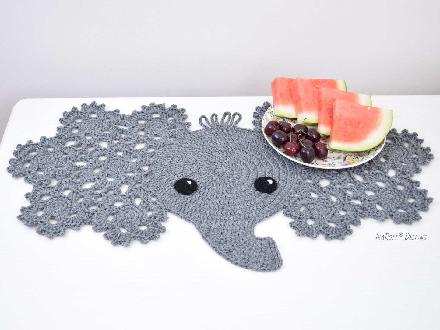 Josefina and Jeffery Elephant Placemat Crochet Pattern