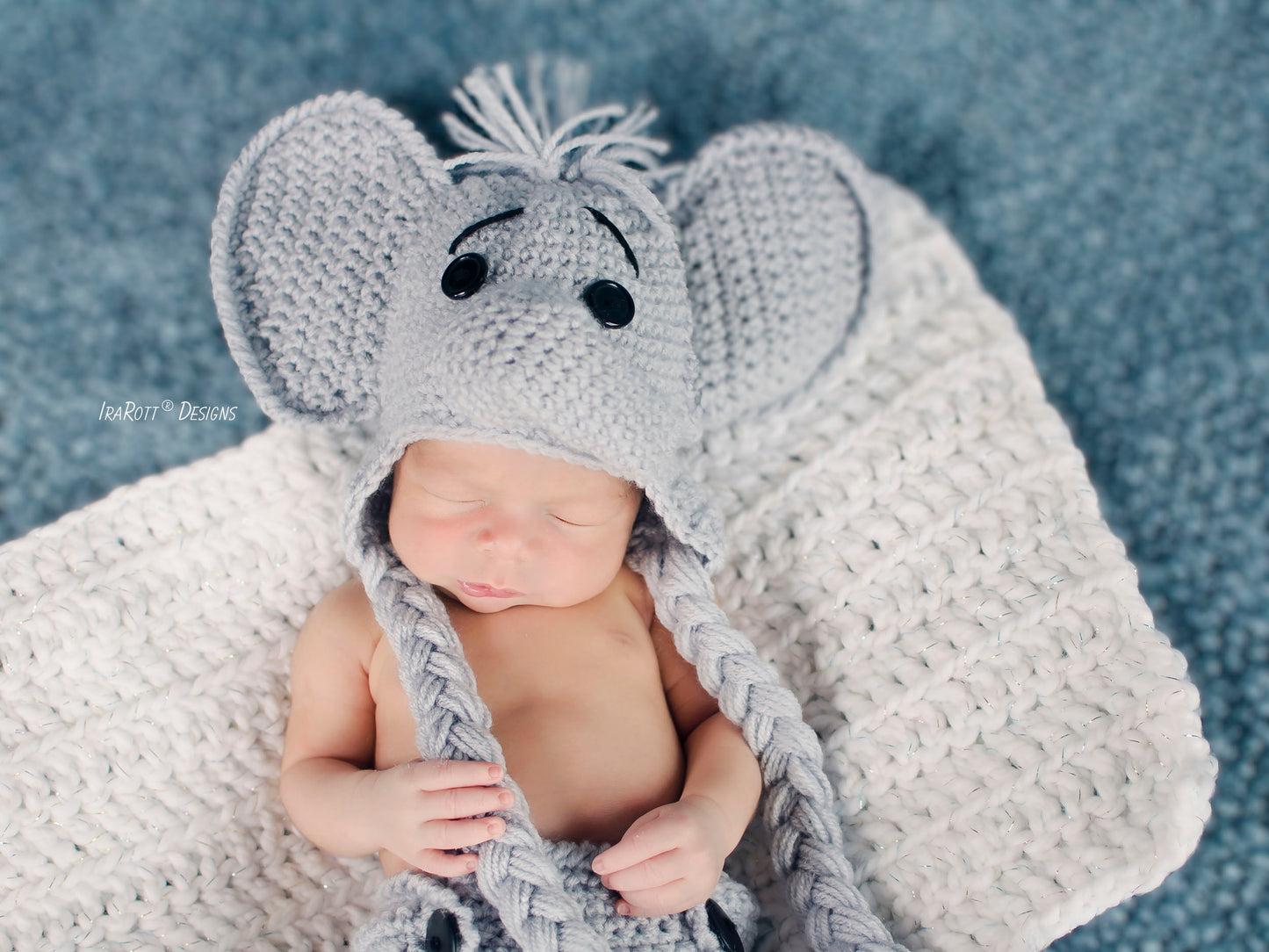 Josefina and Jeffery Elephant Baby Set Crochet Pattern