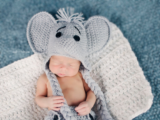Josefina and Jeffery Elephant Baby Set Crochet Pattern