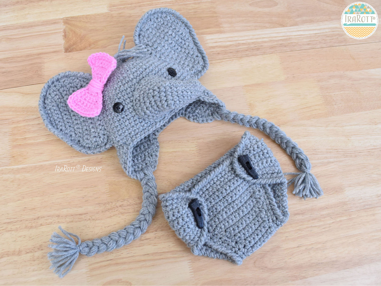 Josefina and Jeffery Elephant Baby Set Crochet Pattern