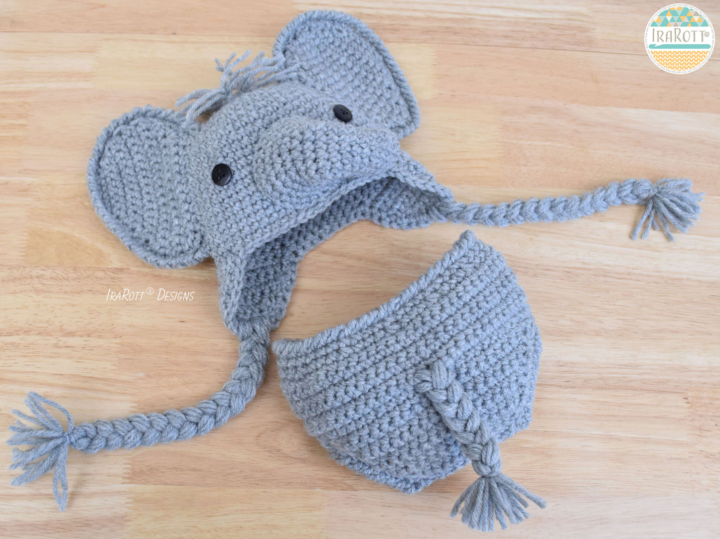 Josefina and Jeffery Elephant Baby Set Crochet Pattern