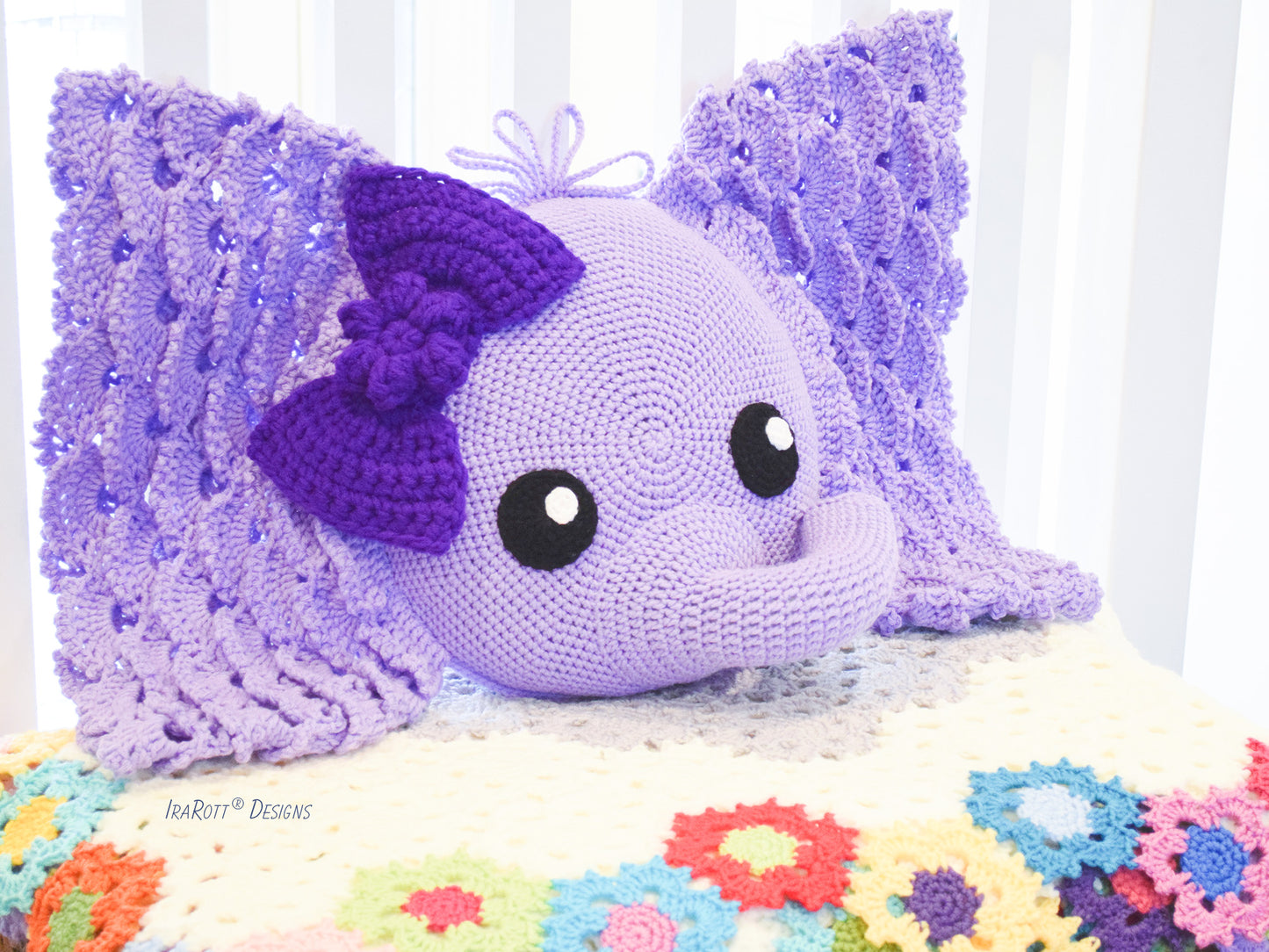 Josefina and Jeffery Elephant Pillow Crochet Pattern