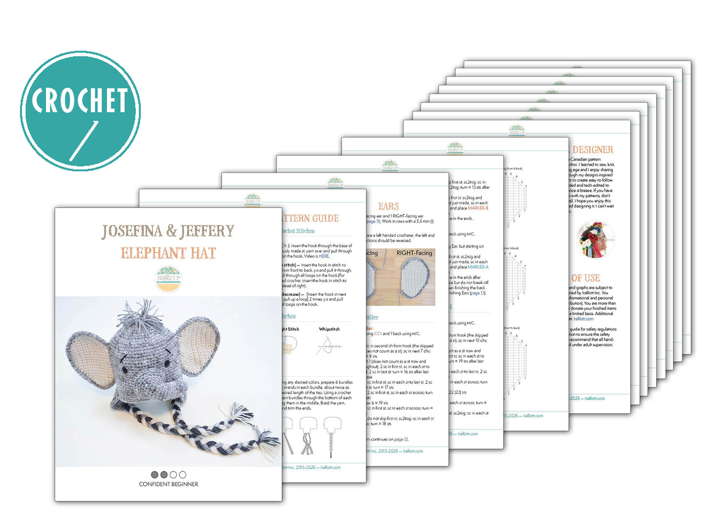 Josefina and Jeffery Elephant Hat Crochet Pattern