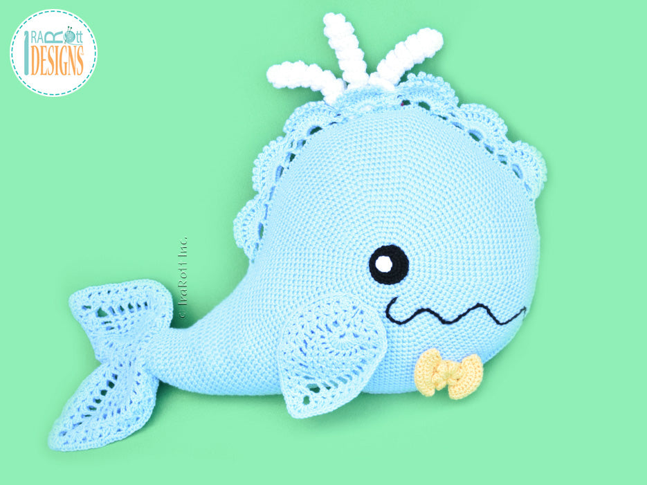 Joyce and Justin Whale Pillow Crochet Pattern