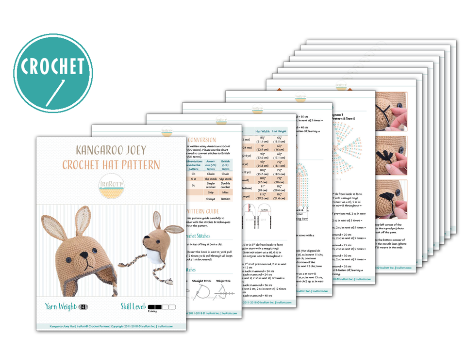 Kangaroo Joey Hat Crochet Pattern