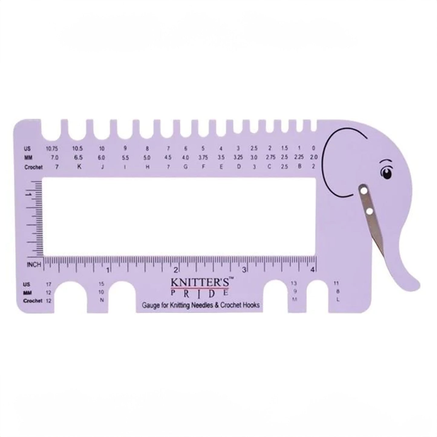 Knitters Pride Multipurpose Gauge Tool With Yarn Cutter