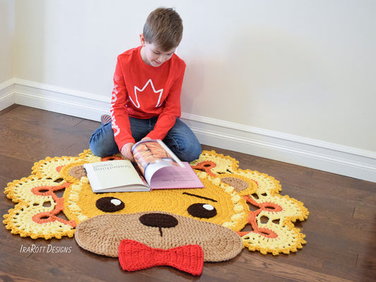 Lion Leonardo Area Rug Crochet Pattern