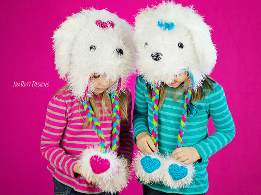 Pawla Maltese Puppy Dog Hat Crochet Pattern