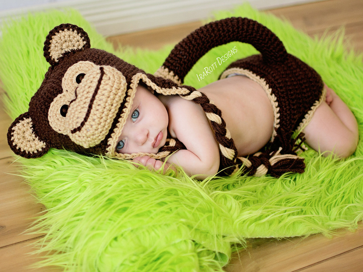 Chip the Chimpanzee Monkey Baby Set Crochet Pattern