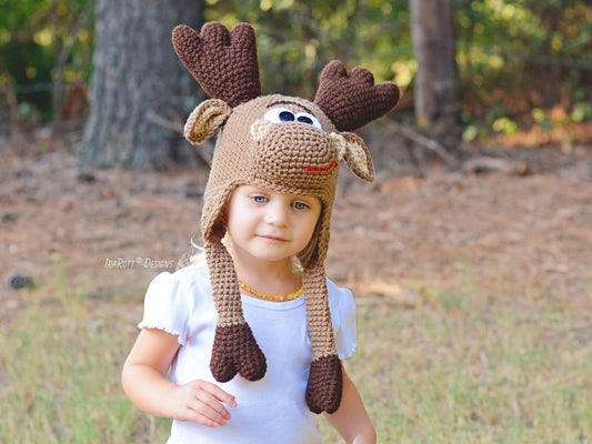 Eh Moose Animal Hat Crochet Pattern
