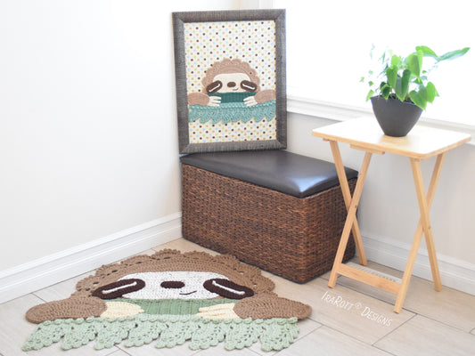 Sloth Area Rug Crochet Pattern