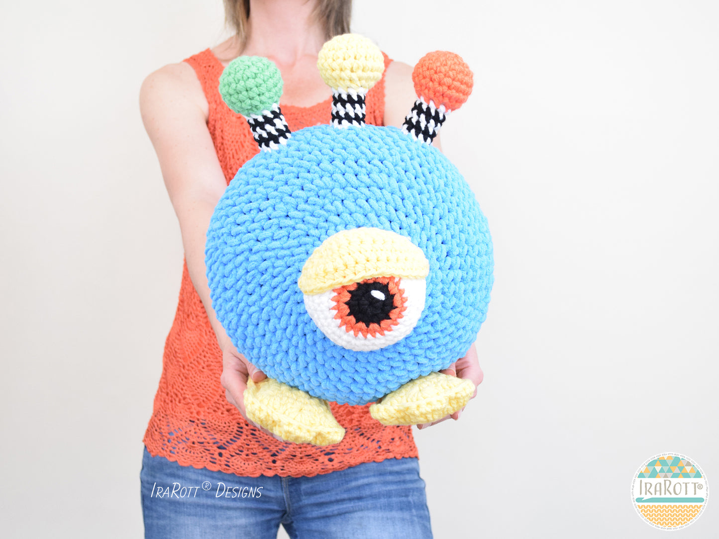 Neon The Gumball Monster Toy Pillow Crochet Pattern