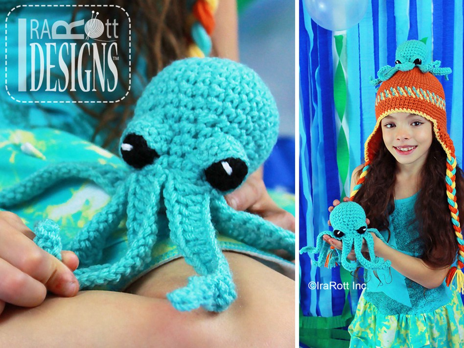 Inky the Octopus Hat and Toy Crochet Pattern