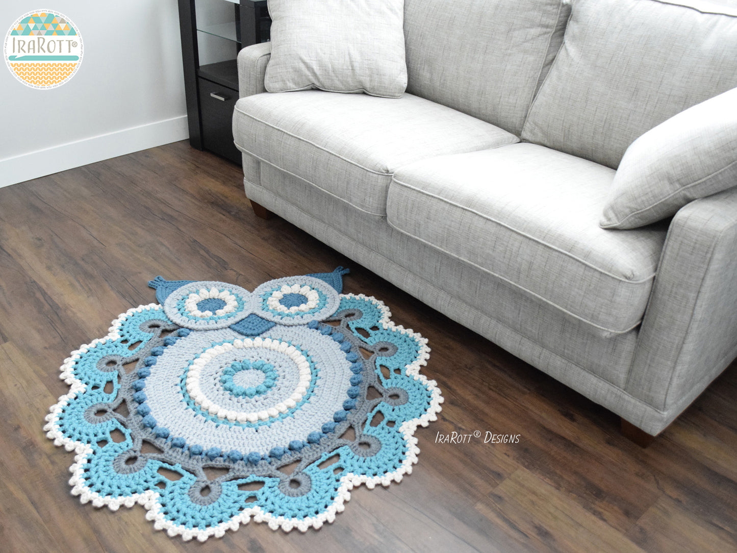 Retro Owl Area Rug Crochet Pattern