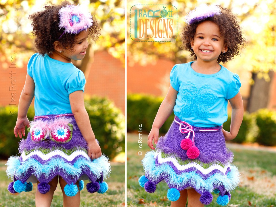 Fiesta Owl Skirt and Headband Crochet Pattern