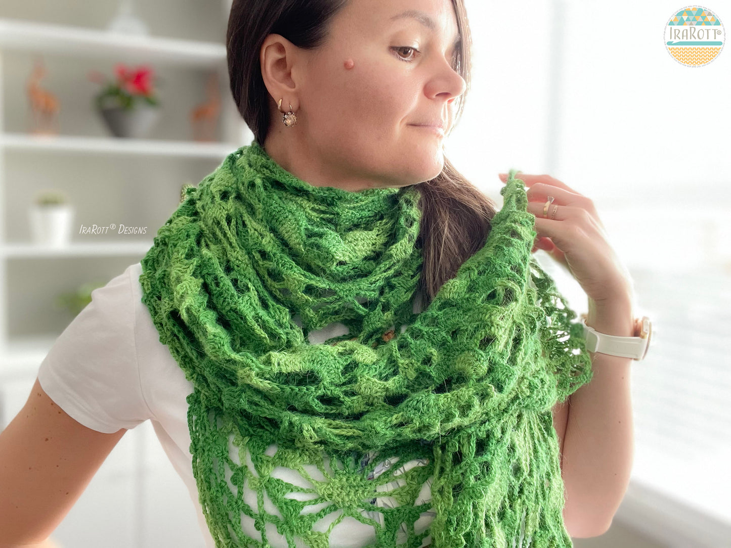 Peacock Eye Shawl Crochet Pattern