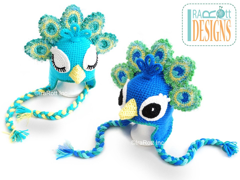 Pavo the Peacock Hat Crochet Pattern