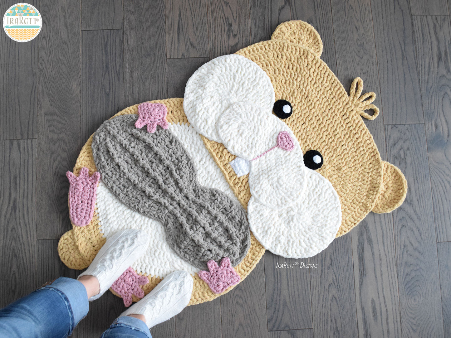 Peanut The Hamster Rug Crochet Pattern