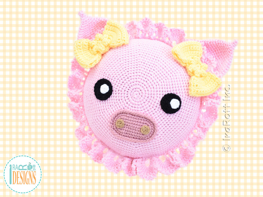 Pinky The Piggy Pillow Crochet Pattern