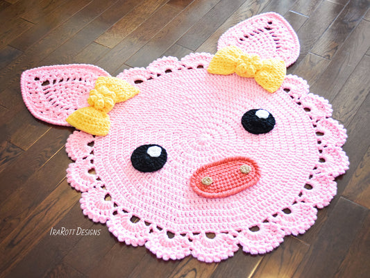 Pinky The Piggy Rug Crochet Pattern