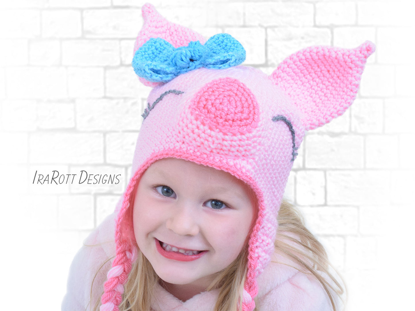 Pinky The Piggy Hat Crochet Pattern