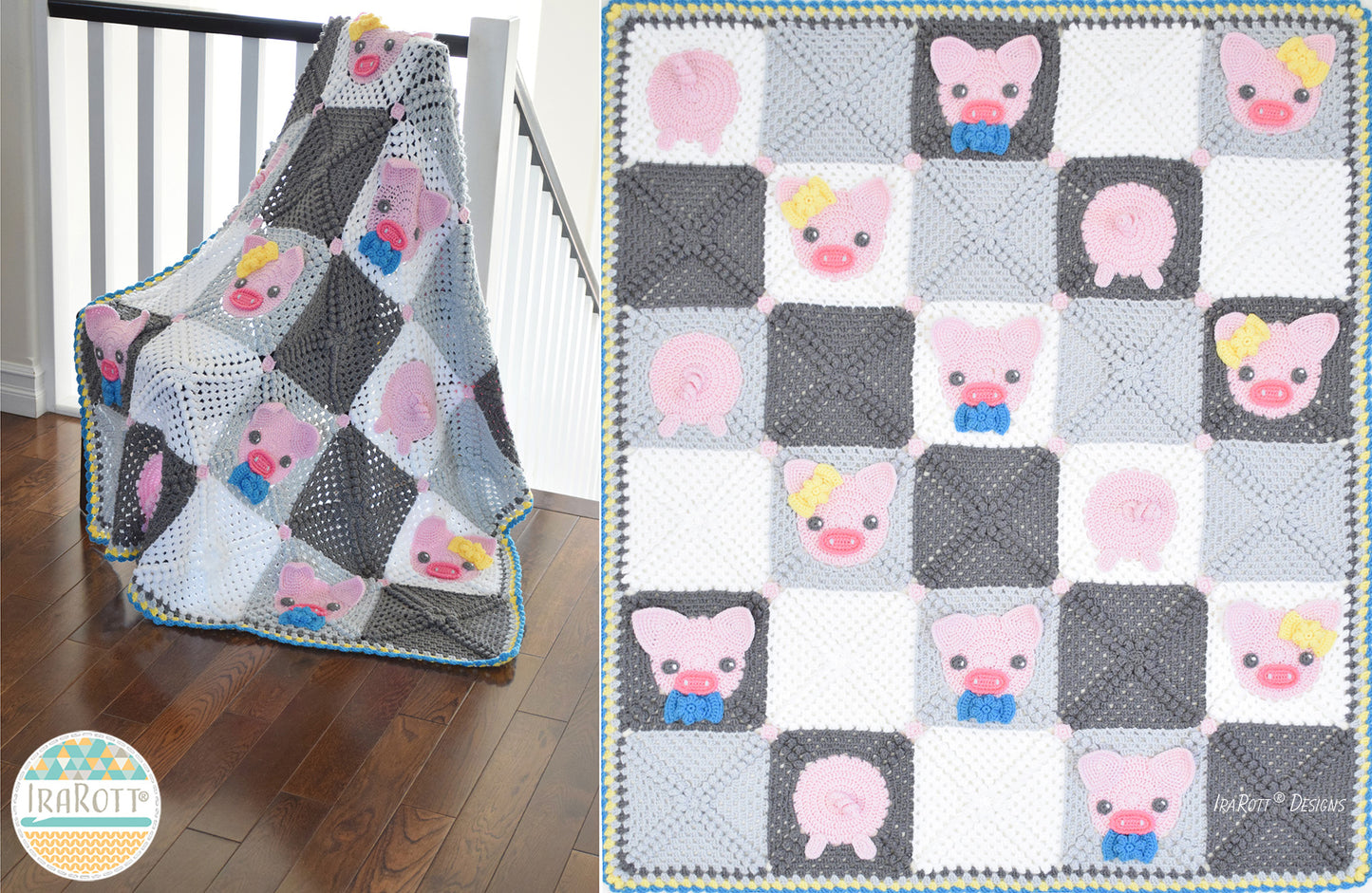 Pinky The Piggy Blanket Crochet Pattern