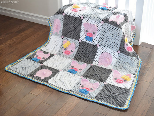 Pinky The Piggy Blanket Crochet Pattern