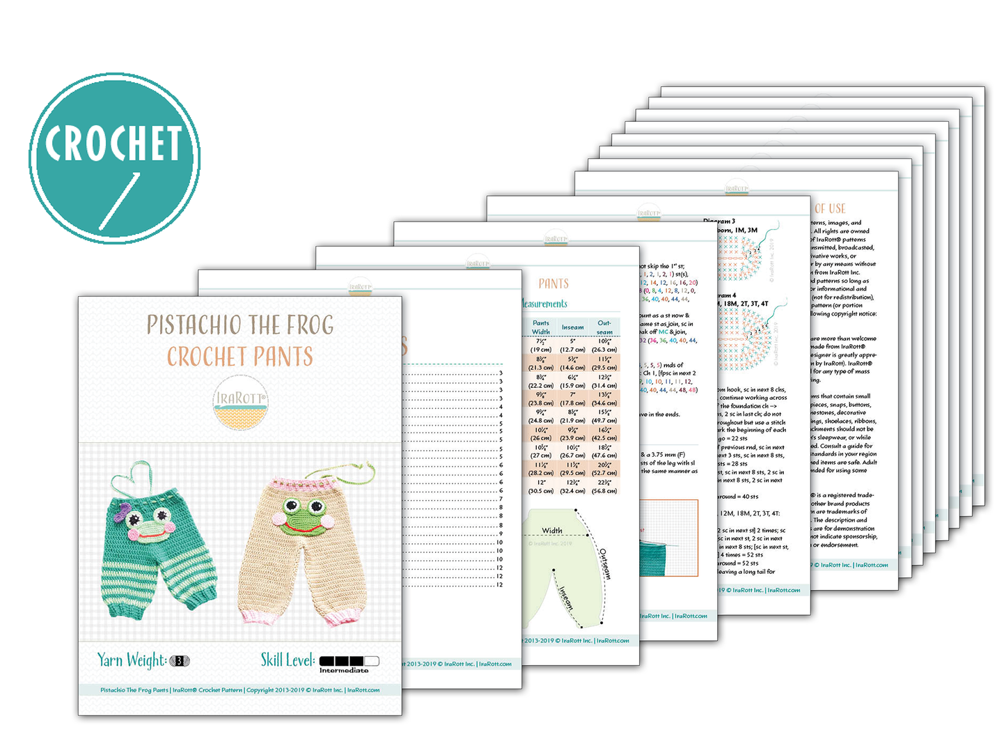 Pistachio The Frog Pants Crochet Pattern