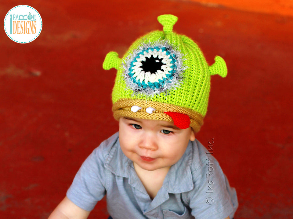 Plutonian Paul Alien Beanie Hat Knitting Pattern