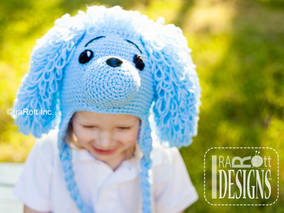 Loopy the Poodle Puppy Dog Hat Crochet Pattern