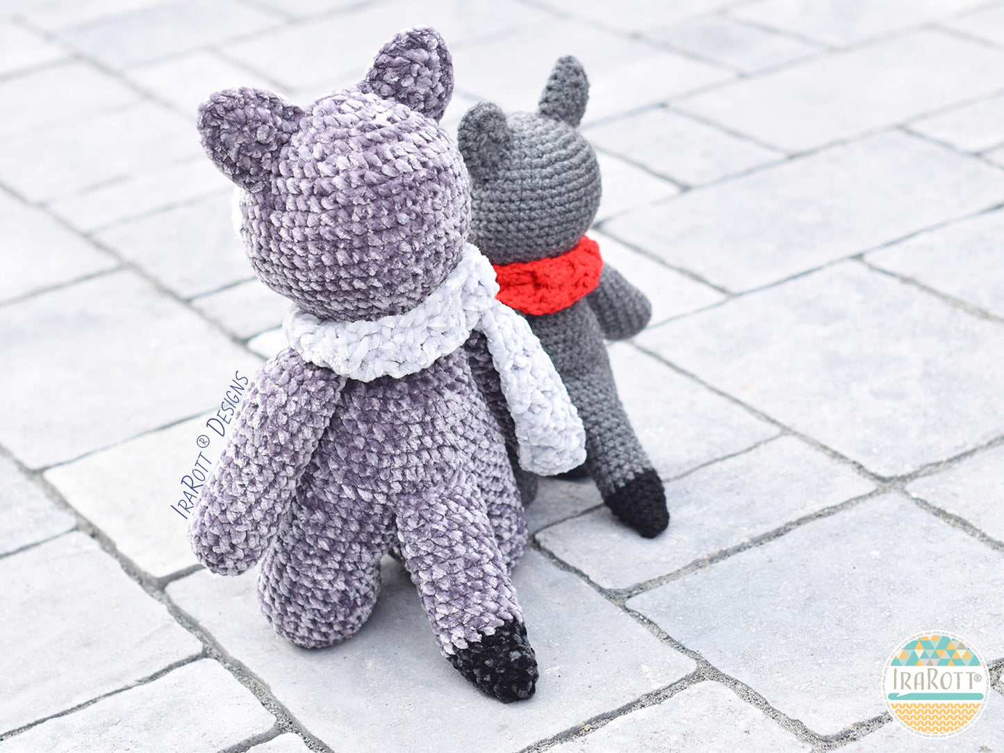 Raff and Rolf The Chubby Little Wolves Amigurumi Crochet Pattern