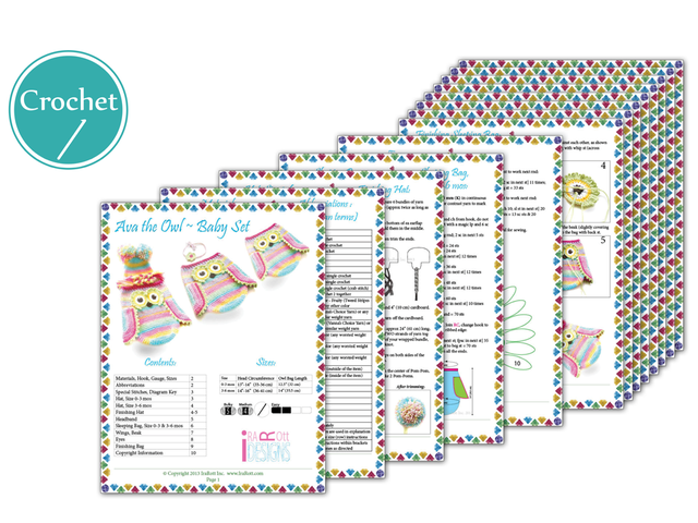 Ava the Owl Baby Set Crochet Pattern