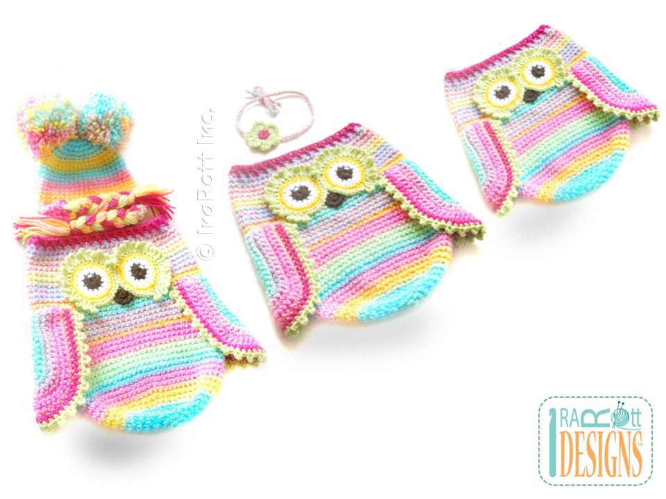 Ava the Owl Baby Set Crochet Pattern