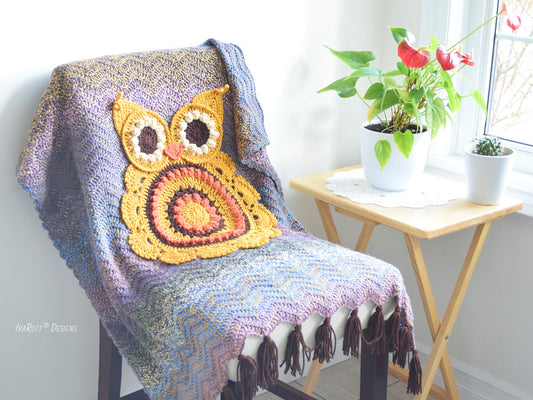 Retro Owl Blanket Crochet Pattern