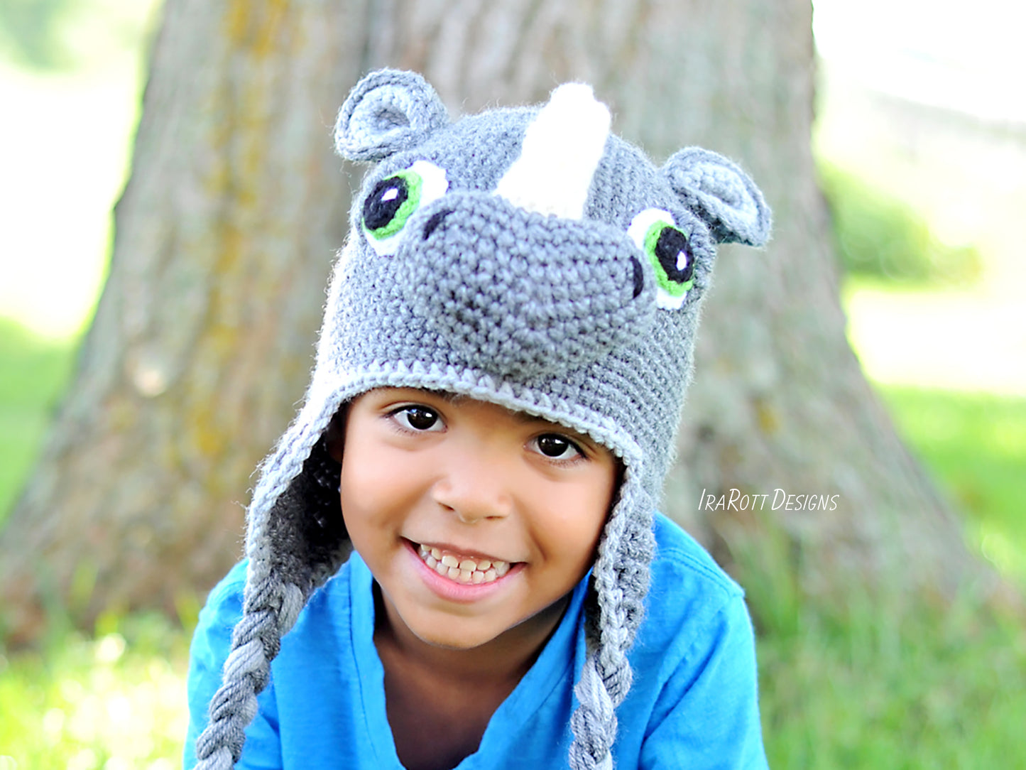 Riley Rhino the Rhinoceros Hat Crochet Pattern