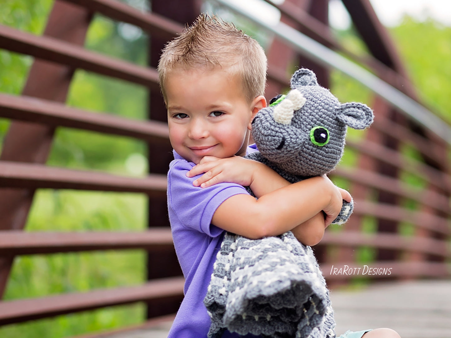 Riley Rhino the Rhinoceros Lovey Crochet Pattern