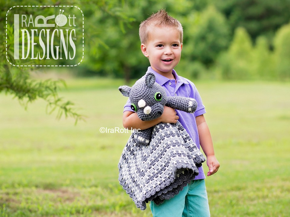 Riley Rhino the Rhinoceros Lovey Crochet Pattern