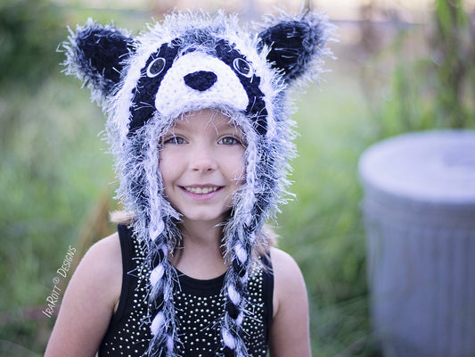 Ricki The Furry Raccoon Hat Crochet Pattern