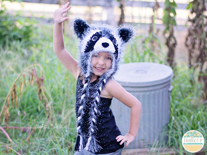 Ricki The Furry Raccoon Hat Crochet Pattern
