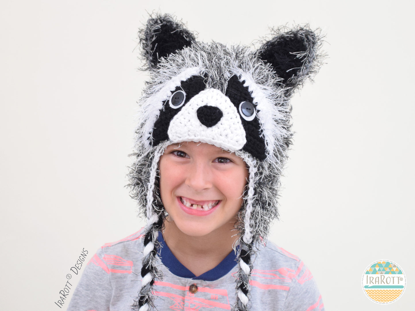 Ricki The Furry Raccoon Hat Crochet Pattern