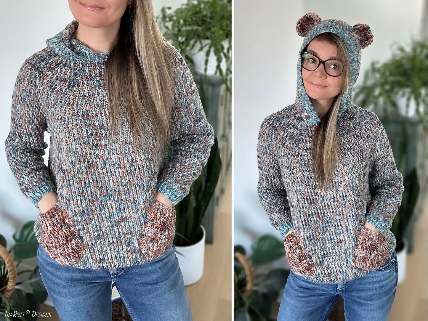 Rocky The Mountain Bear Hooded Sweater Crochet Pattern