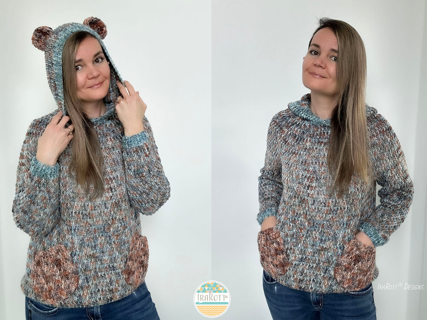 Rocky The Mountain Bear Hooded Sweater Crochet Pattern