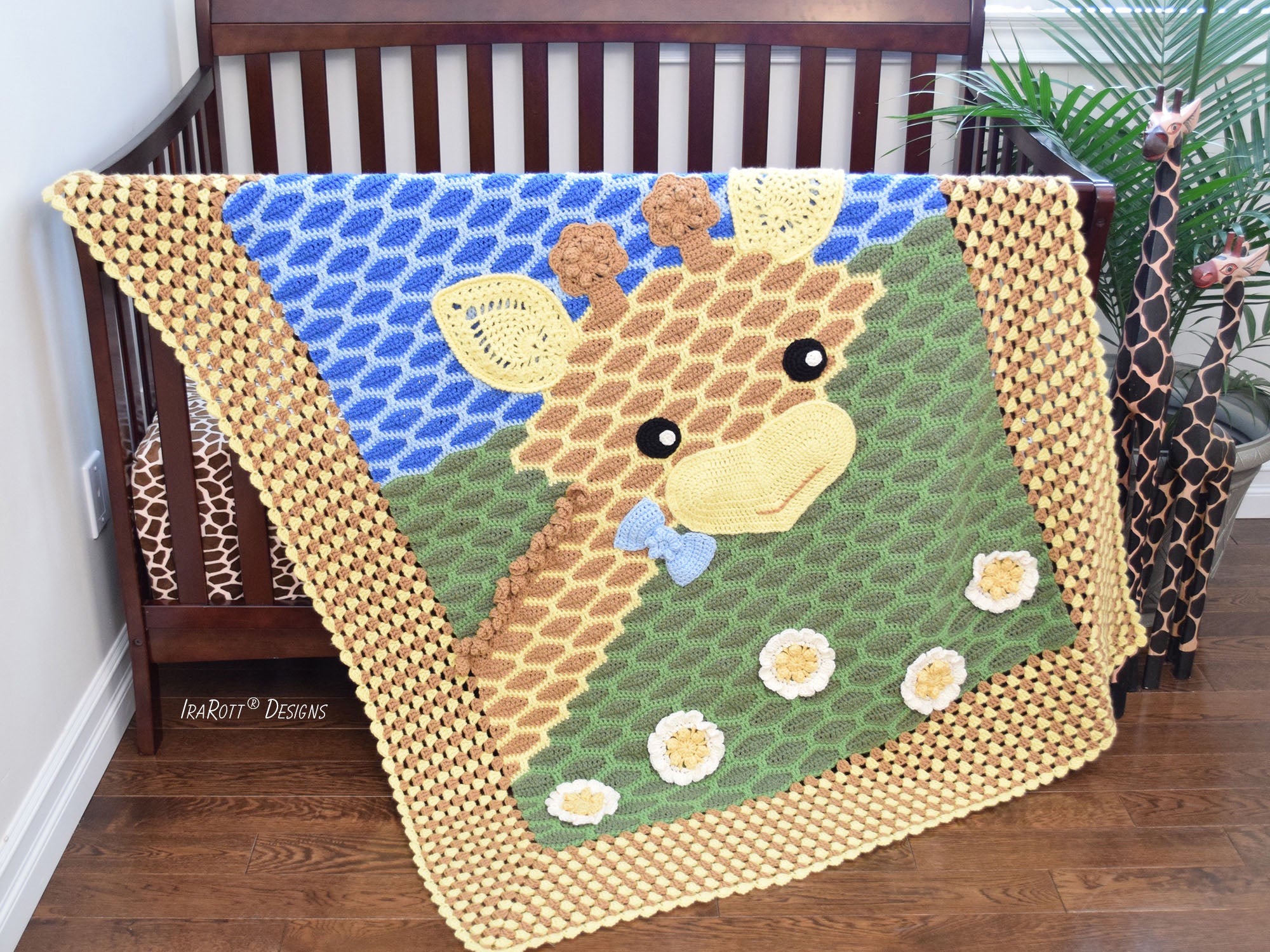 Rusty the Giraffe Blanket Crochet Pattern IraRott Designs