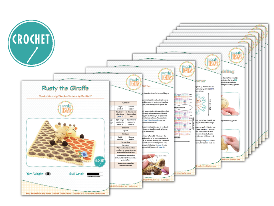 Rusty the Giraffe Lovey Crochet Pattern