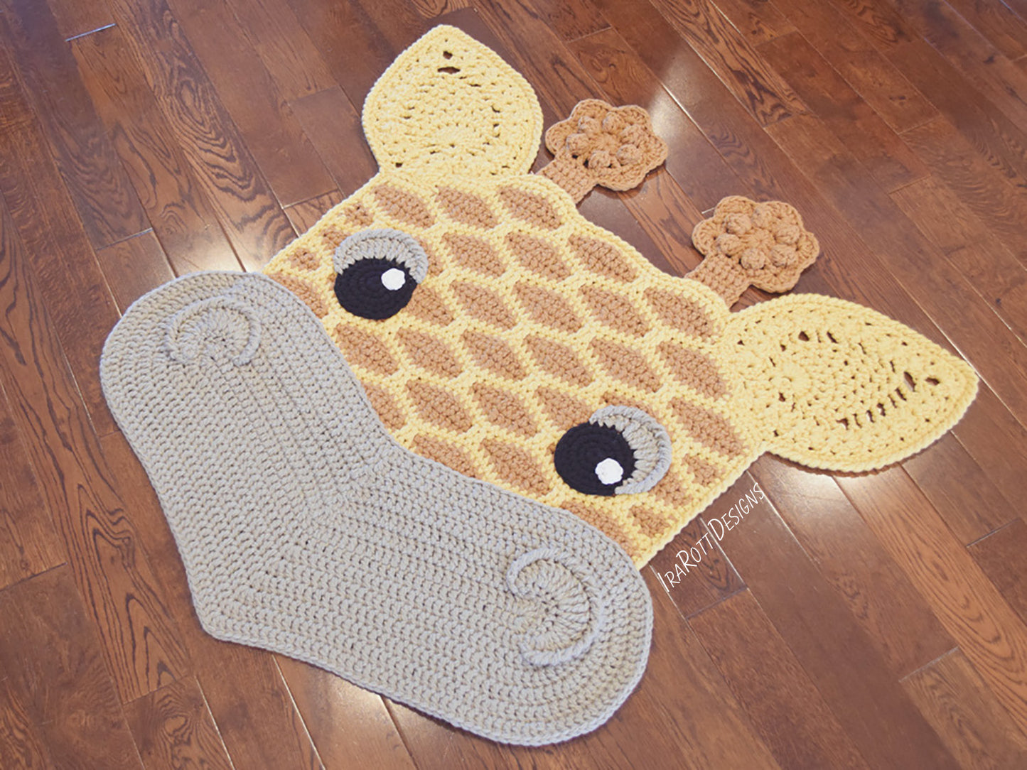 Rusty the Giraffe Area Rug Crochet Pattern