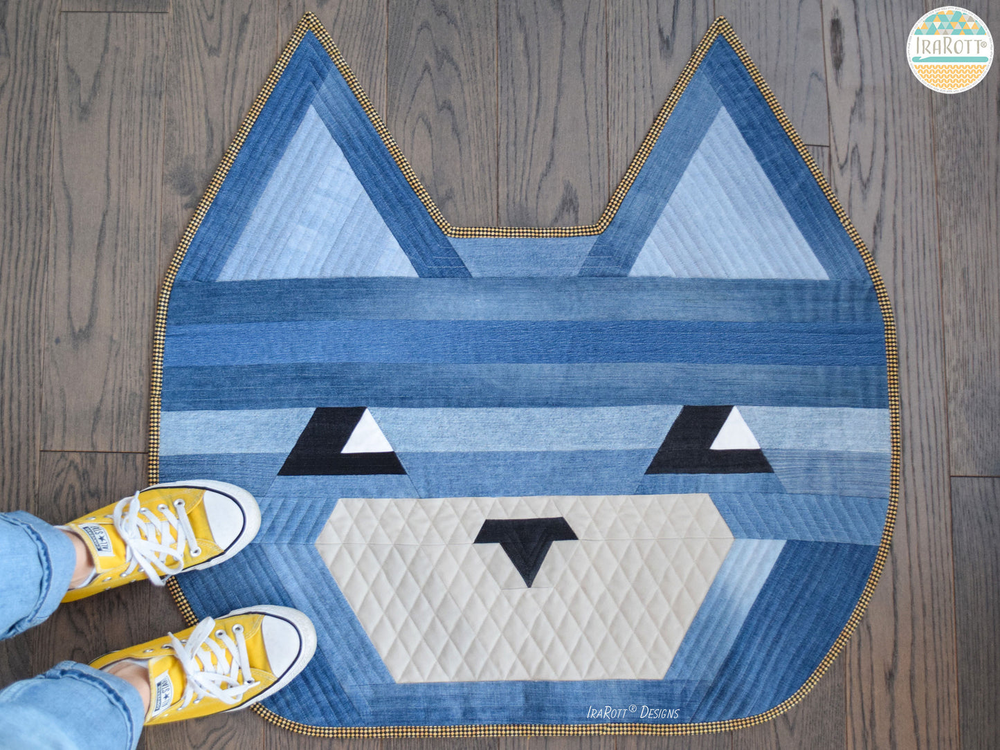 Sassy The Kitty Jelly Roll Rug Quilting Pattern