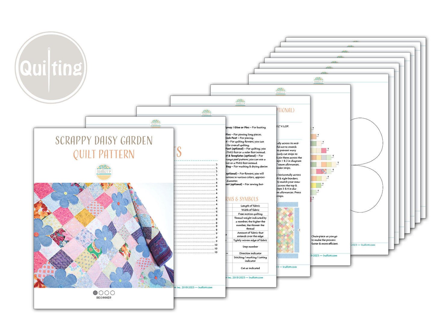 Scrappy Daisy Garden Quilting Pattern