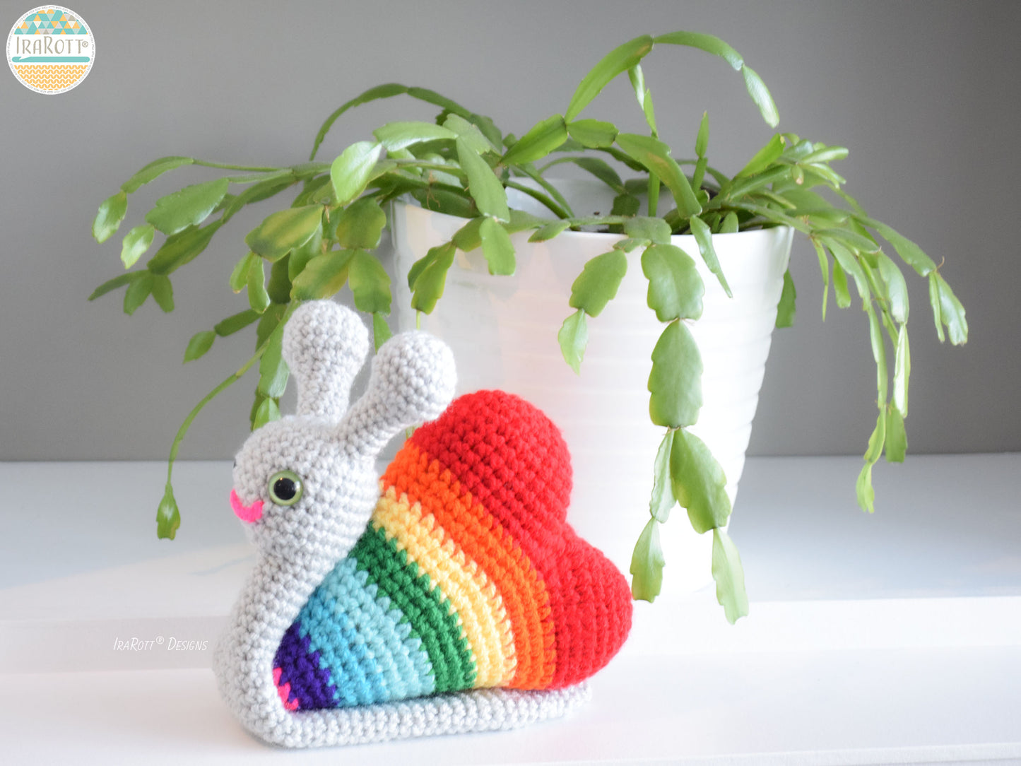 Cupid The Love Snail With Heart Amigurumi Crochet Pattern